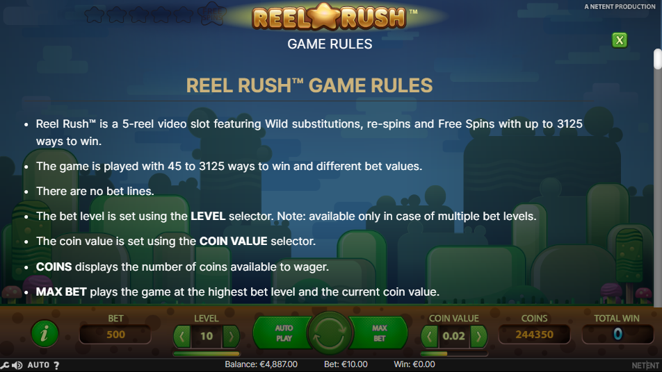 Reel Rush Game Rules